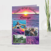 Malecon Sunset Birthday 0911 Karte (Vorderseite)