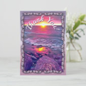 Malecon Sunset Danke, 0911 Dankeskarte (Stehend Vorderseite)