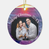 Malecon Sunset Family Christmas 2011 Keramik Ornament (Links)