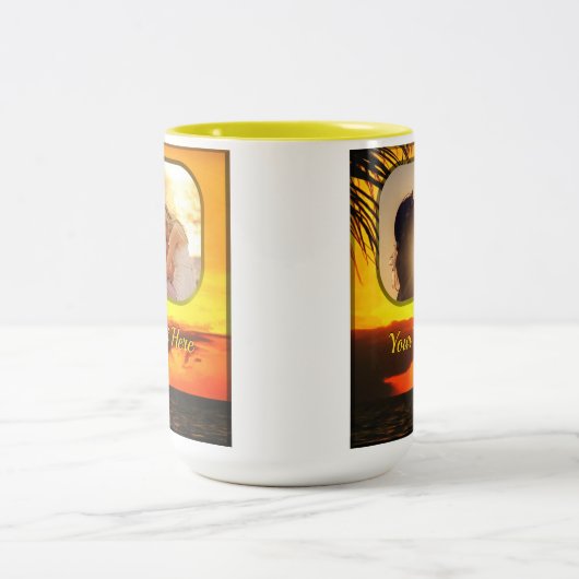 Malecon Sunset Liebe 2441 Zweifarbige Tasse (Mittel)