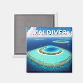 Malediven Atolls Indischer Ozean Magnet (Vorderseite/Rückseite)