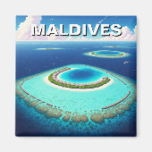 Malediven Atolls Indischer Ozean Magnet (Vorne)