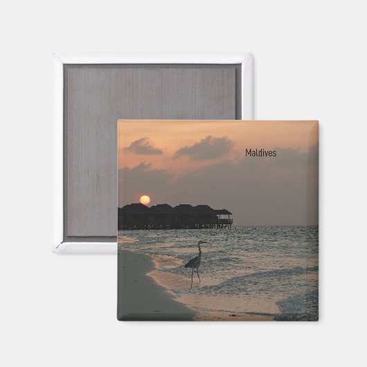 Malediven bei Sunset Magnet (Vorderseite/Rückseite)