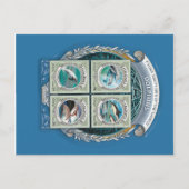 Malediven Briefmarke Delphine Postkarte (Vorderseite)