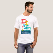 Malediven Dive - farbenfrohe Schuppen T-Shirt (Vorne ganz)