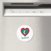 Malediven Flag Herz Magnet (In Situ (Geschirrspüler))