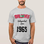 Malediven Flag Independence Celebration T-Shirt (Vorderseite)