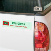 Malediven Flag + Karte Autoaufkleber (Auf Lkw)