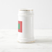 Malediven Flag ~ Map-Tasse Bierglas (Mittel)
