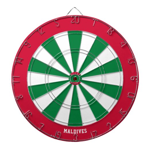 Malediven Flag Patriot's Bullseye Dartscheibe (vorne)