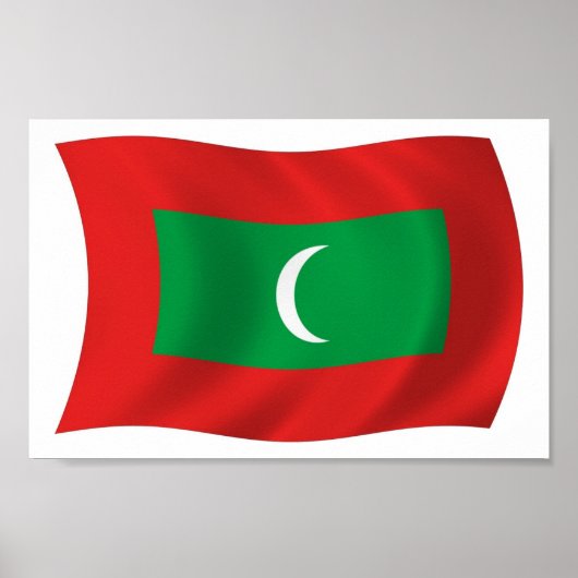 Malediven Flag Poster Print (Vorne)