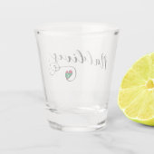 Malediven-Flaggen-Herz, maledivisch Schnapsglas (Rückseite)