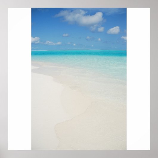 Malediven Flitterwochen Strand Insel Szene Poster (Vorne)