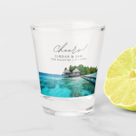 Malediven Foto Gastgeschenk Hochzeit Cheats Shot G Schnapsglas