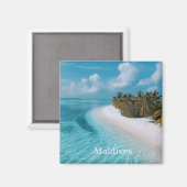 Malediven-Foto Magnet (Vorderseite/Rückseite)