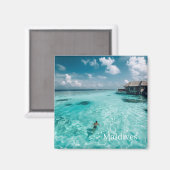 Malediven-Foto Magnet (Vorderseite/Rückseite)