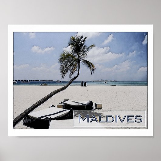 Malediven - Hauptstrand - Poster (Vorne)