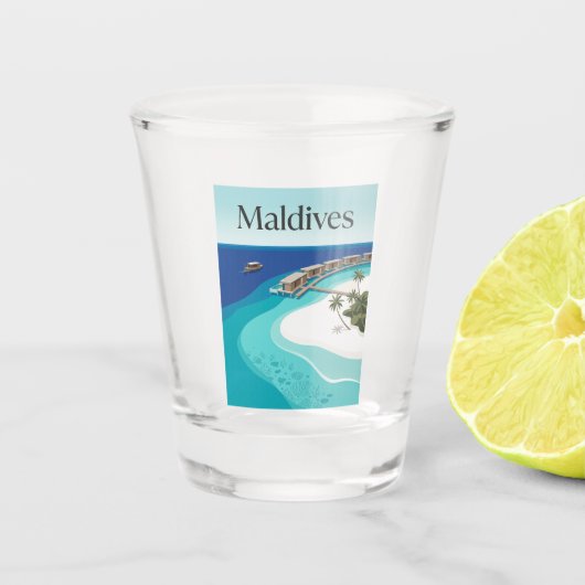 Malediven Indischer Ozean Schnapsglas (Vorderseite)