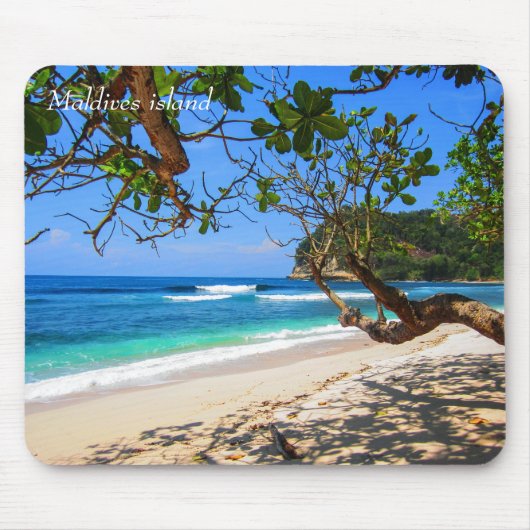 Malediven Insel Mousepad von Schaufenster (Vorne)