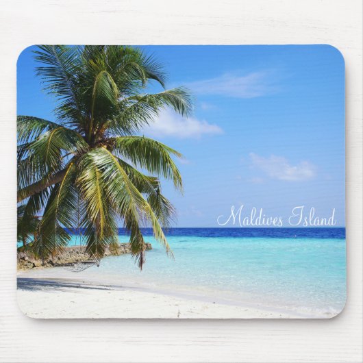 Malediven Insel romantischen Urlaub mit Schaufenst Mousepad (Vorne)