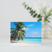 Malediven Insel romantischen Urlaub mit Schaufenst Postkarte (Stehend Vorderseite)