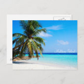 Malediven Insel romantischen Urlaub mit Schaufenst Postkarte (Vorne/Hinten)