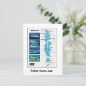 Malediven-Karte Postkarte (Stehend Vorderseite)