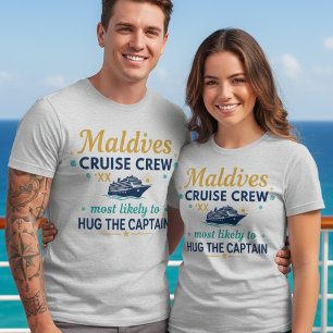 Malediven-Kreuzfahrt-Crew Lustiges Umarmen-Kapitän T-Shirt