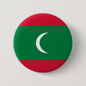 Malediven-Landesflaggenationssymbol Button (Vorderseite)