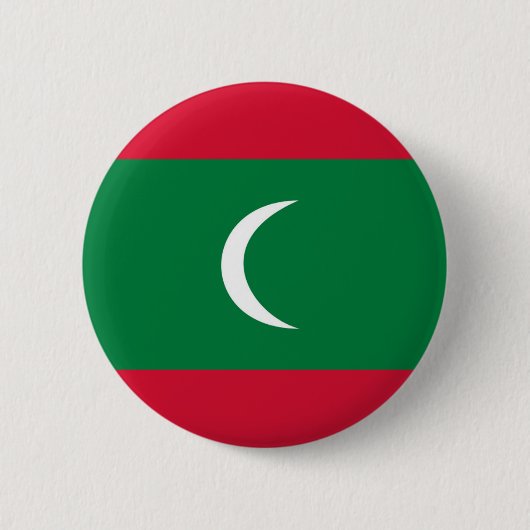 Malediven-Landesflaggenationssymbol Button (Vorderseite)