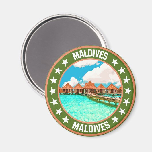 Malediven Magnet (Vorderseite/Rückseite)