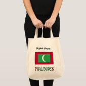 Malediven Malediven Flag Schwarze Personalisierung Tragetasche (Vorderseite (Produkt))