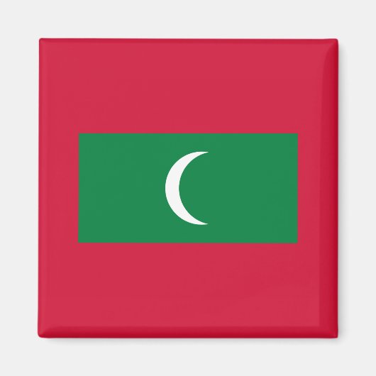 Malediven - maledivische Staatsflagge Magnet (Vorne)