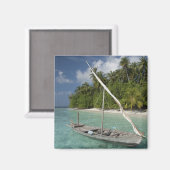 Malediven, Nord-Malé-Atoll, Insel Kuda Magnet (Vorderseite/Rückseite)