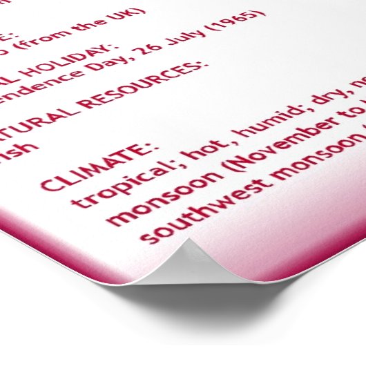 Malediven Poster (Ecke)