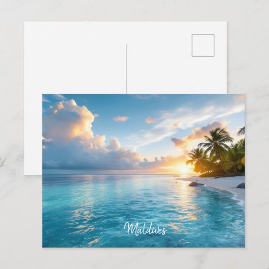 Malediven Postkarte (Vorne/Hinten)