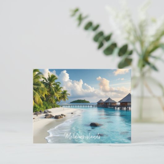Malediven Postkarte (Stehend Vorderseite)