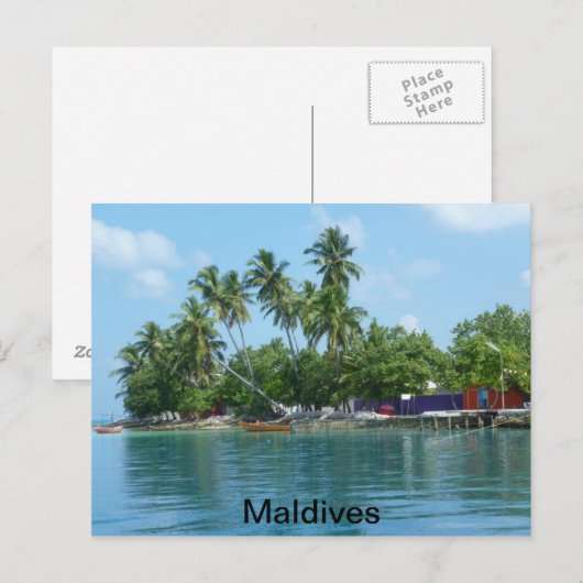 Malediven Postkarte (Vorne/Hinten)