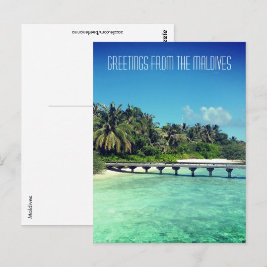 Malediven Postkarte (Vorne/Hinten)