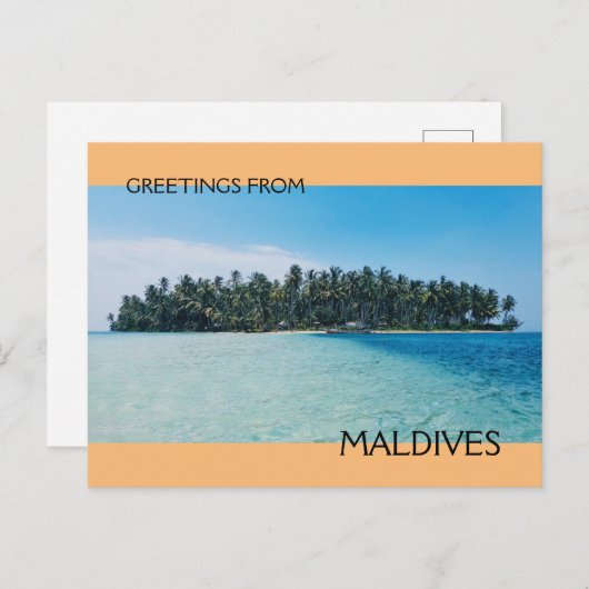 Malediven Postkarte (Vorne/Hinten)