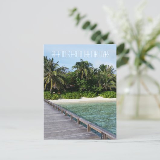 Malediven Postkarte (Stehend Vorderseite)