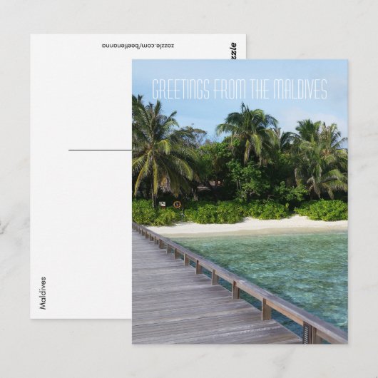 Malediven Postkarte (Vorne/Hinten)