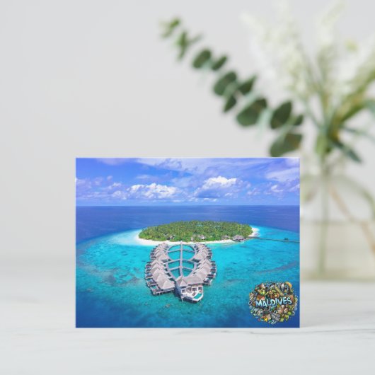 Malediven Postkarte (Stehend Vorderseite)