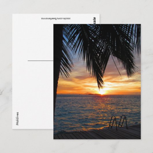 Malediven Postkarte (Vorne/Hinten)