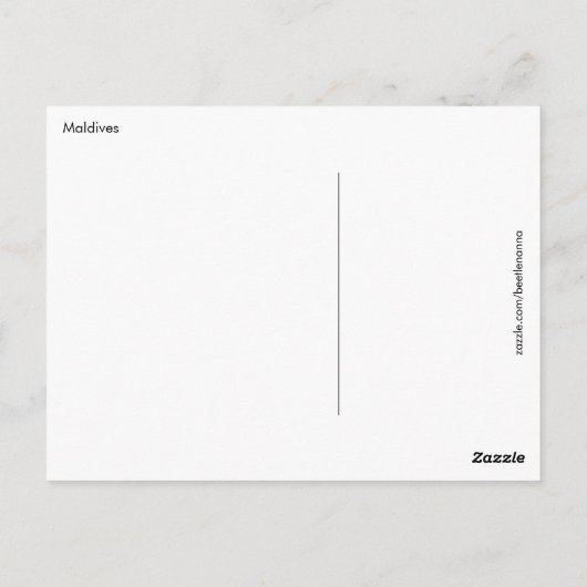 Malediven Postkarte (Rückseite)