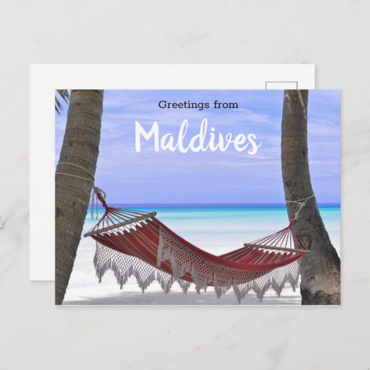 Malediven Postkarte (Vorne/Hinten)