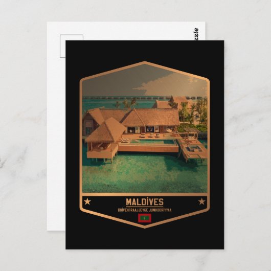 Malediven Postkarte (Vorne/Hinten)