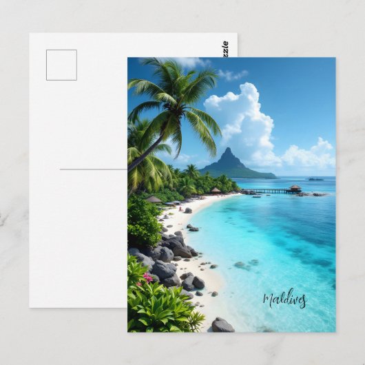 Malediven Postkarte (Vorne/Hinten)