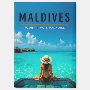💎 Malediven Privates Paradies Zeitgenössische Räu Magnet
