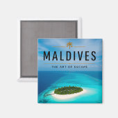 🏖️ Malediven Privatinsel Flucht Luxus Häuser 🌊 Magnet (Vorderseite/Rückseite)
